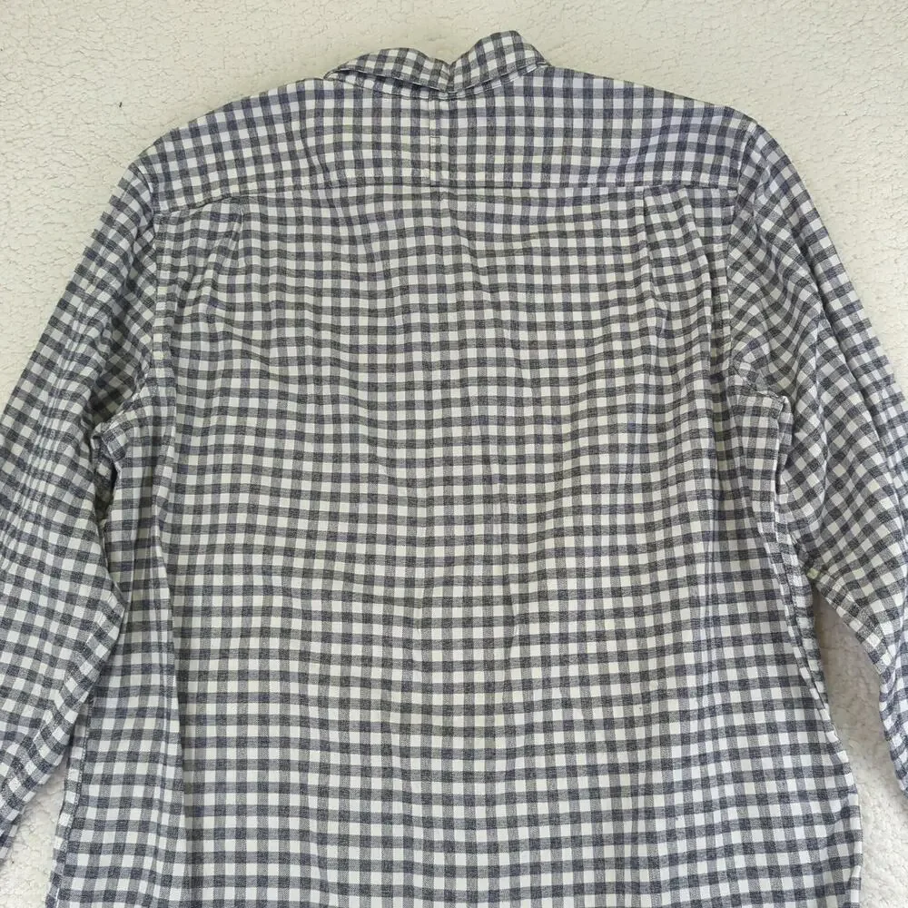 Banana Republic Camden Fit Luxe Flannel Button-down‎ Shirt Check Pattern Medium
